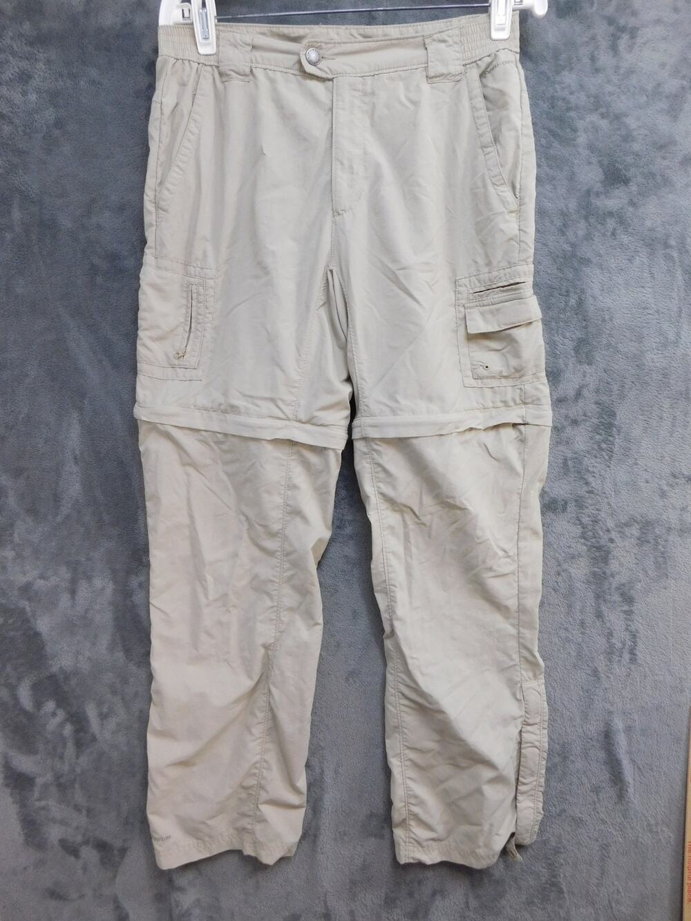 Columbia Titanium Women’s S Khaki Convertible Zip-Off Nylon Hiking Pants